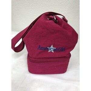 American Girl Insulated School Lunch Box Tote Pink Two Compartments Wet / Dry